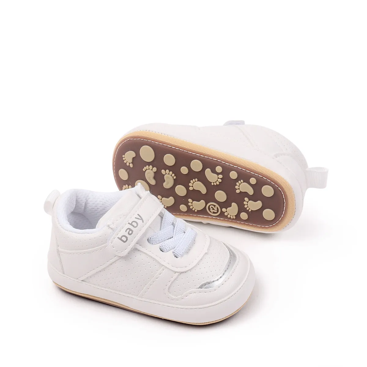 Cute Baby Sneakers With Velcro Strap and Soft Sole Casual Unisex Shoes - Image 4