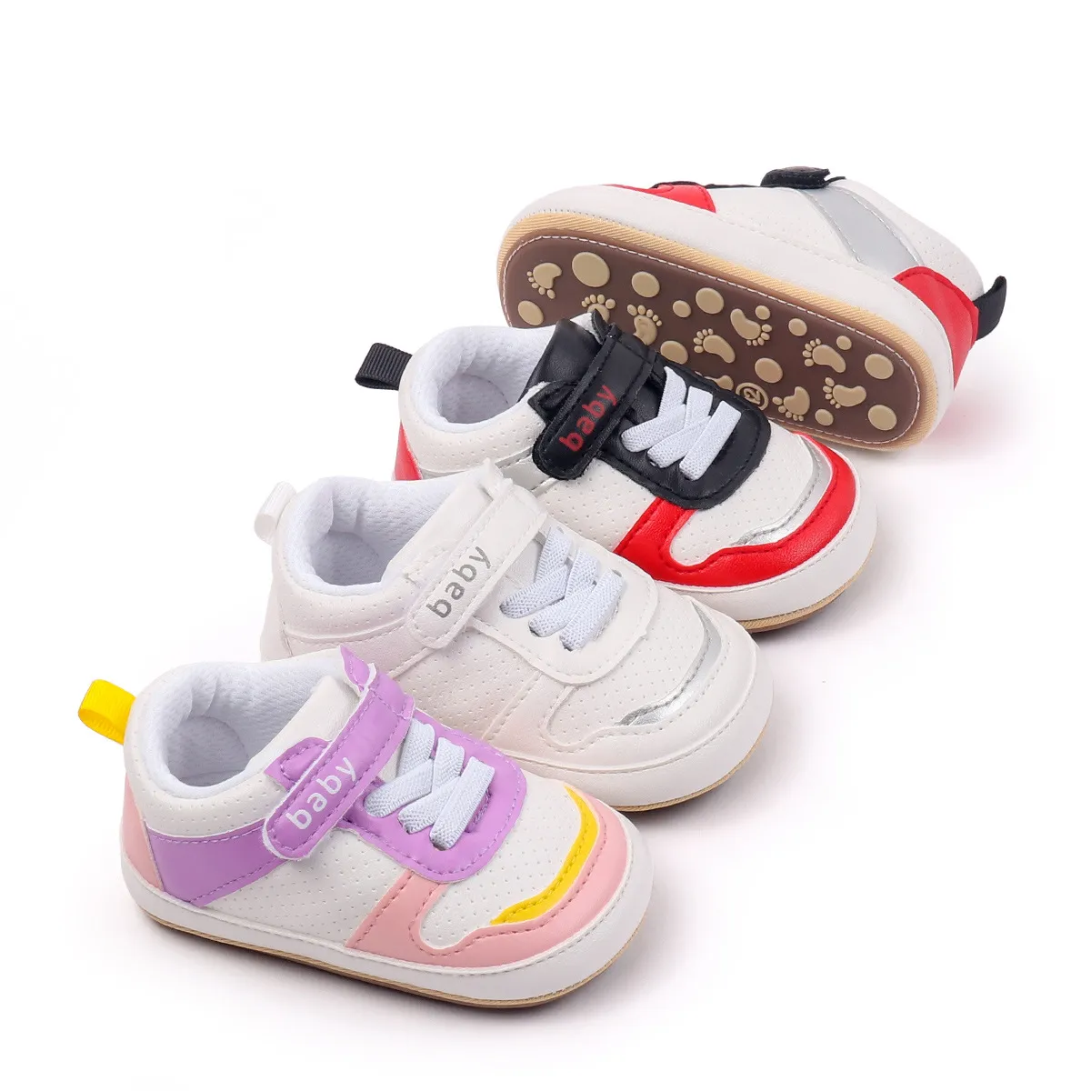 Cute Baby Sneakers With Velcro Strap and Soft Sole Casual Unisex Shoes - Image 2