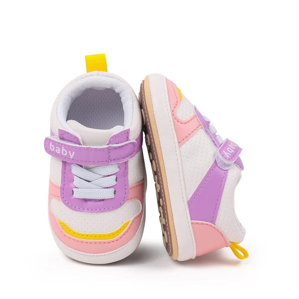 Cute Baby Sneakers With Velcro Strap and Soft Sole Casual Unisex Shoes - Image 6